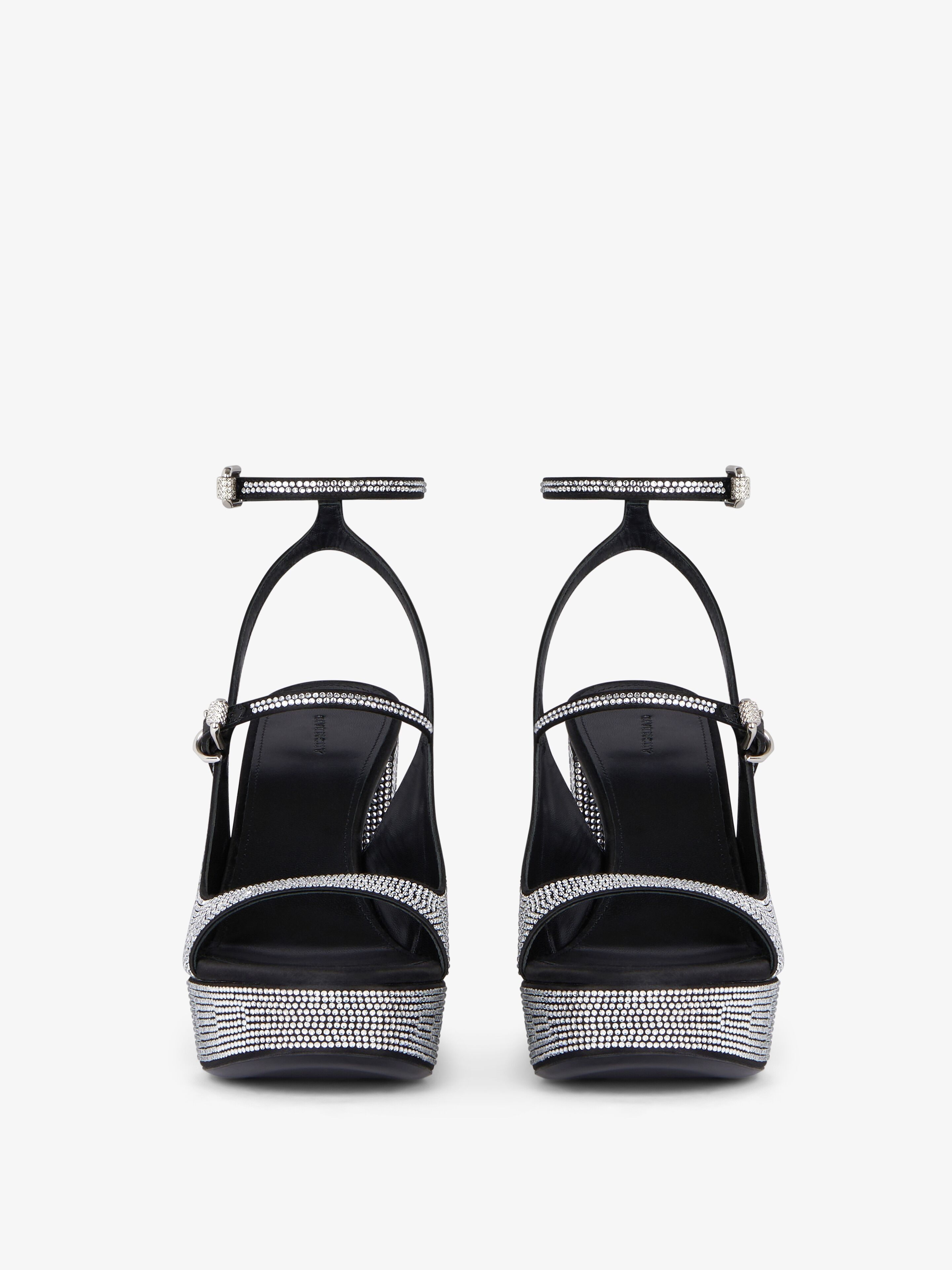 VOYOU PLATFORM SANDALS IN STRASS - 2