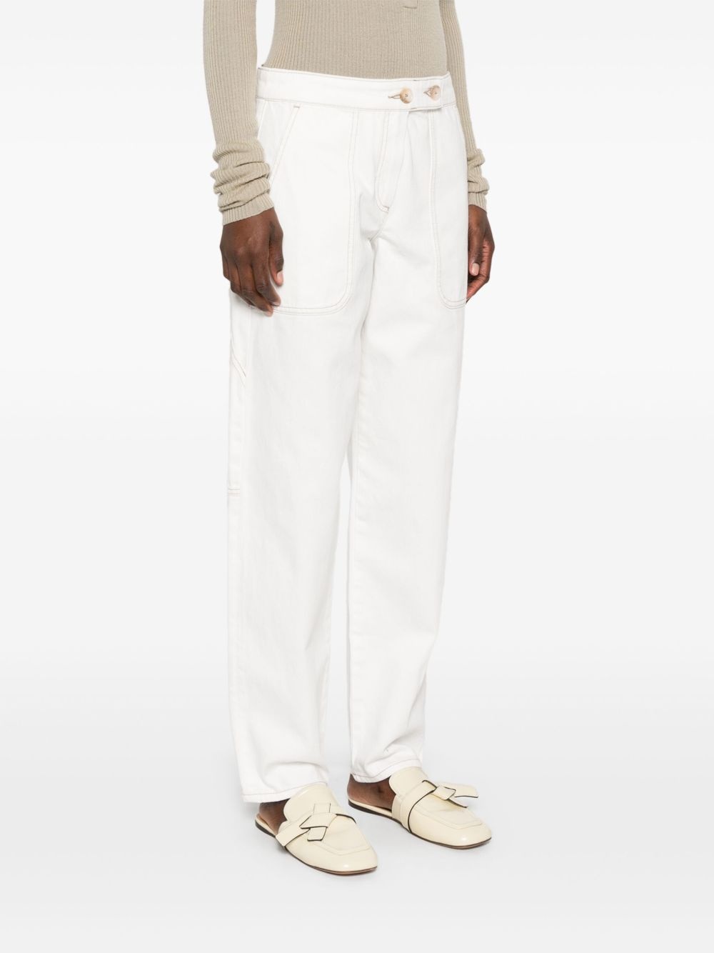 logo-embossed trousers - 3