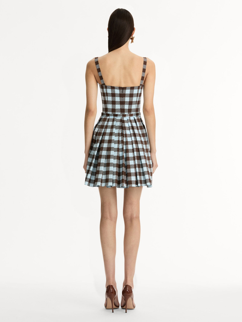 GINGHAM COTTON POPLIN SLEEVELESS DRESS 3