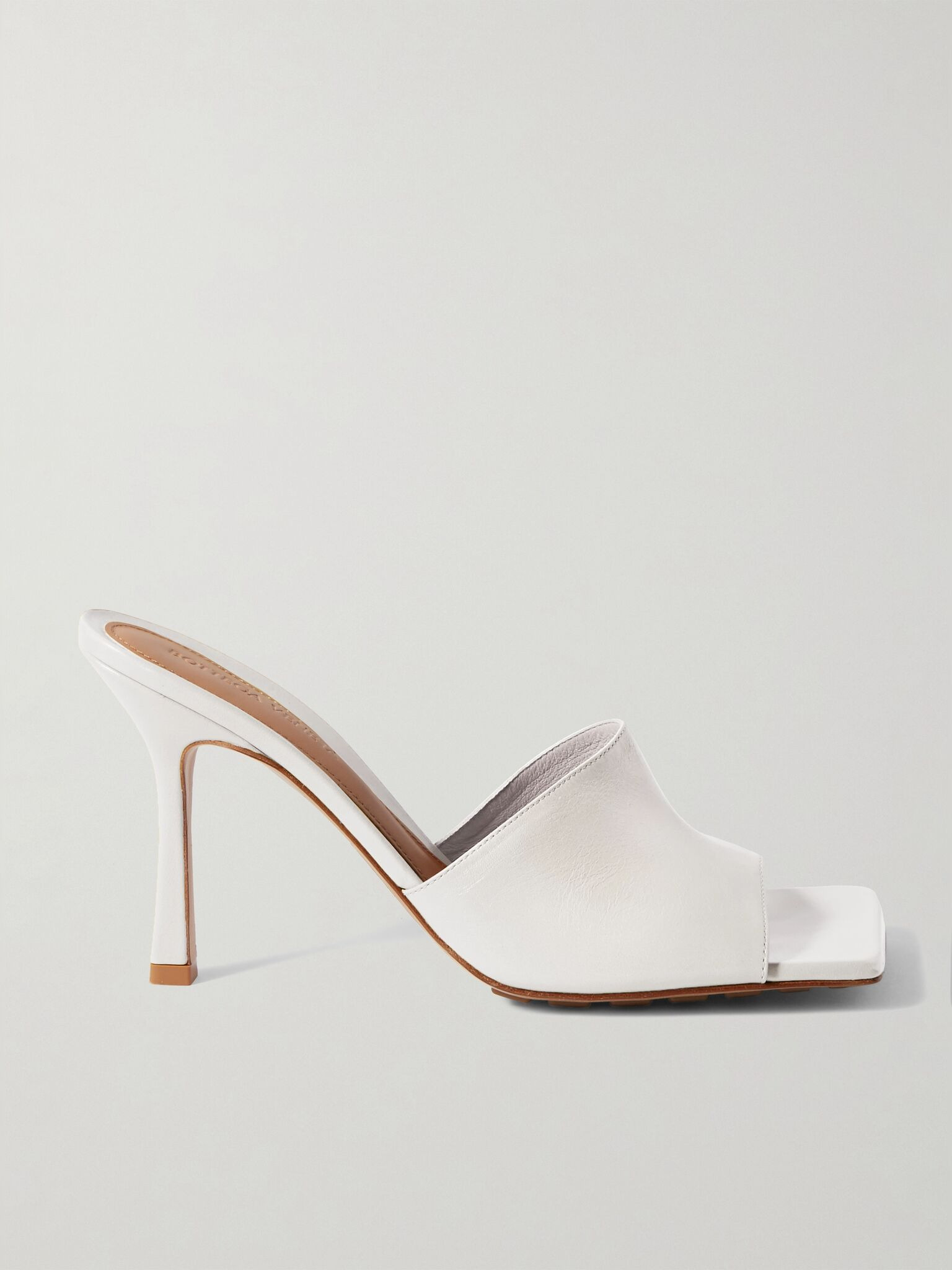 Leather mules White - 1