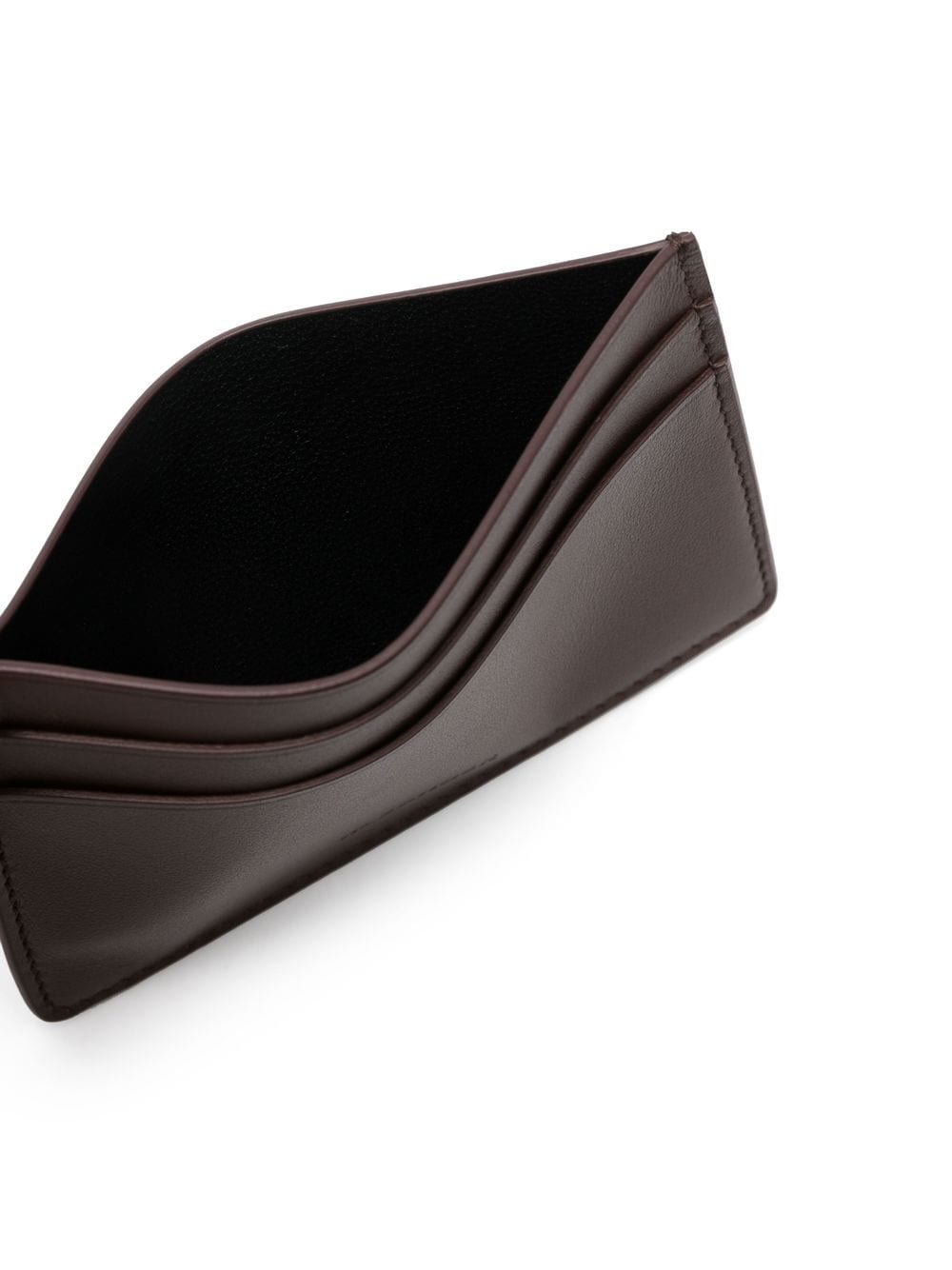debossed-logo leather cardholder - 3