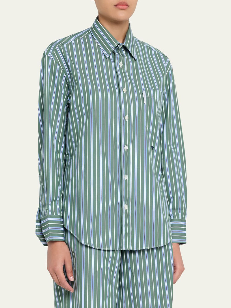 Striped Oxford Button-Down Shirt 4
