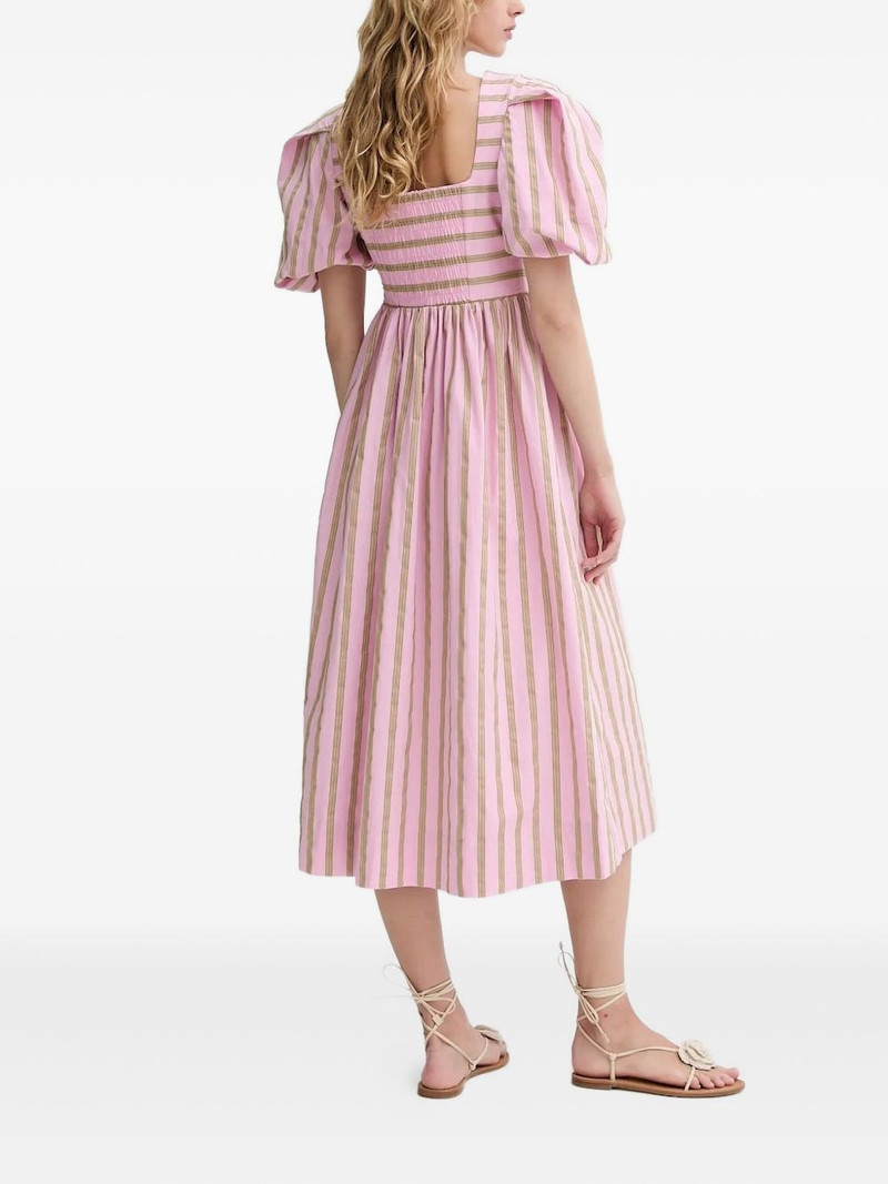 STINE GOYA puff-sleeve striped dress outlook