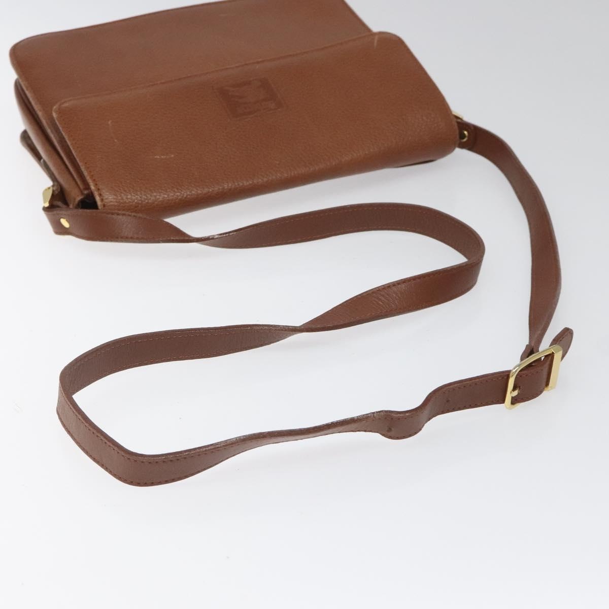 Burberry Shoulder Bag Leather Brown Gold - 7
