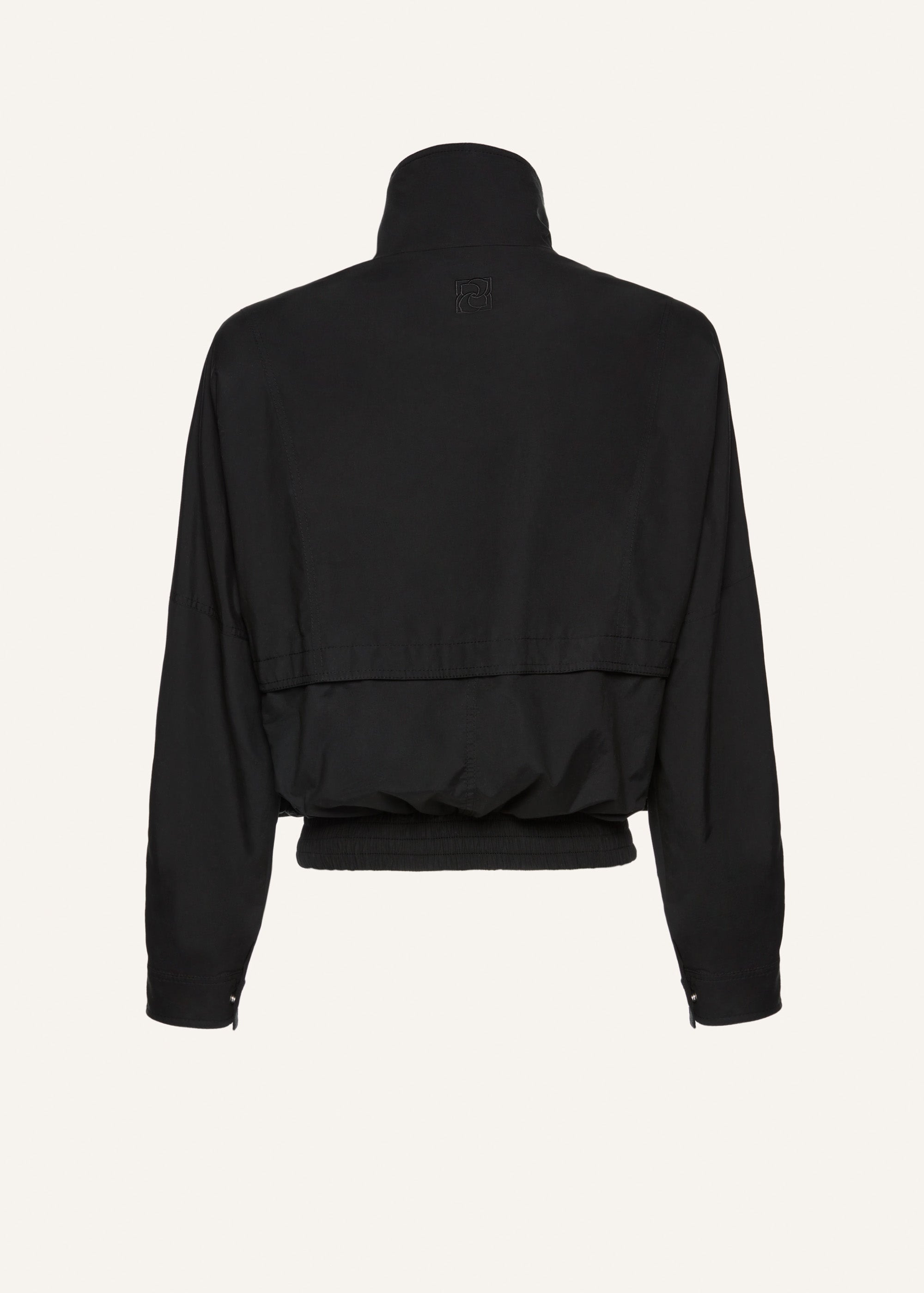 Snap neck vintage bomber jacket in black - 2