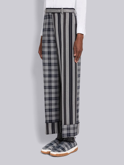 Thom Browne Fun-Mix Tartan Stripe High Waisted Straight Leg Trouser outlook