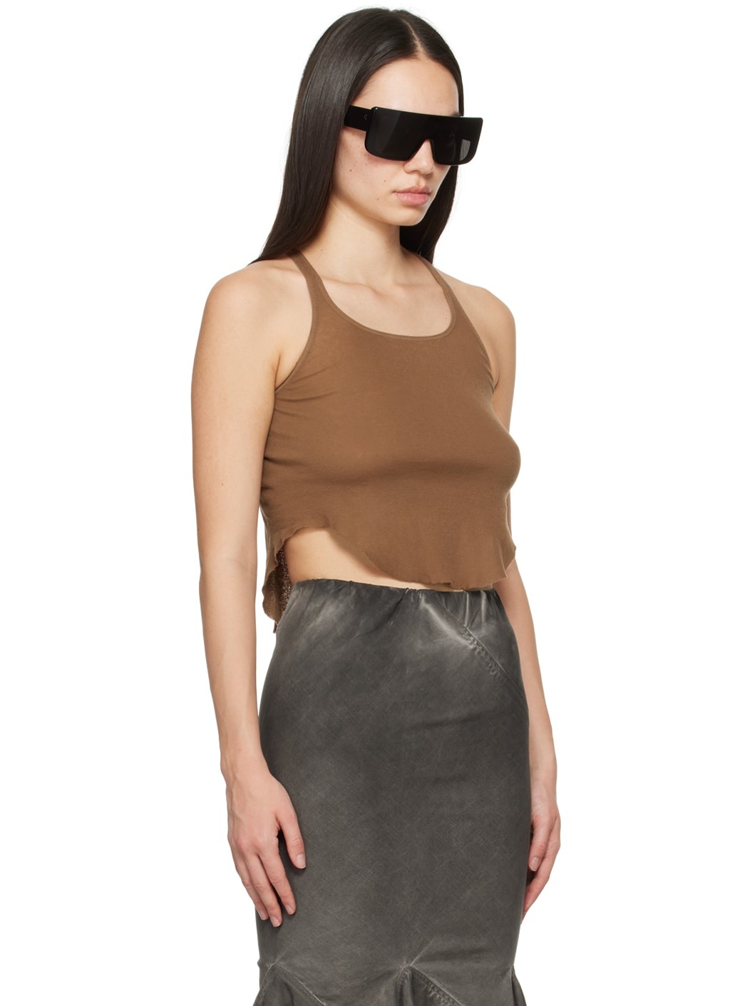 Brown Basic Tank Top - 2