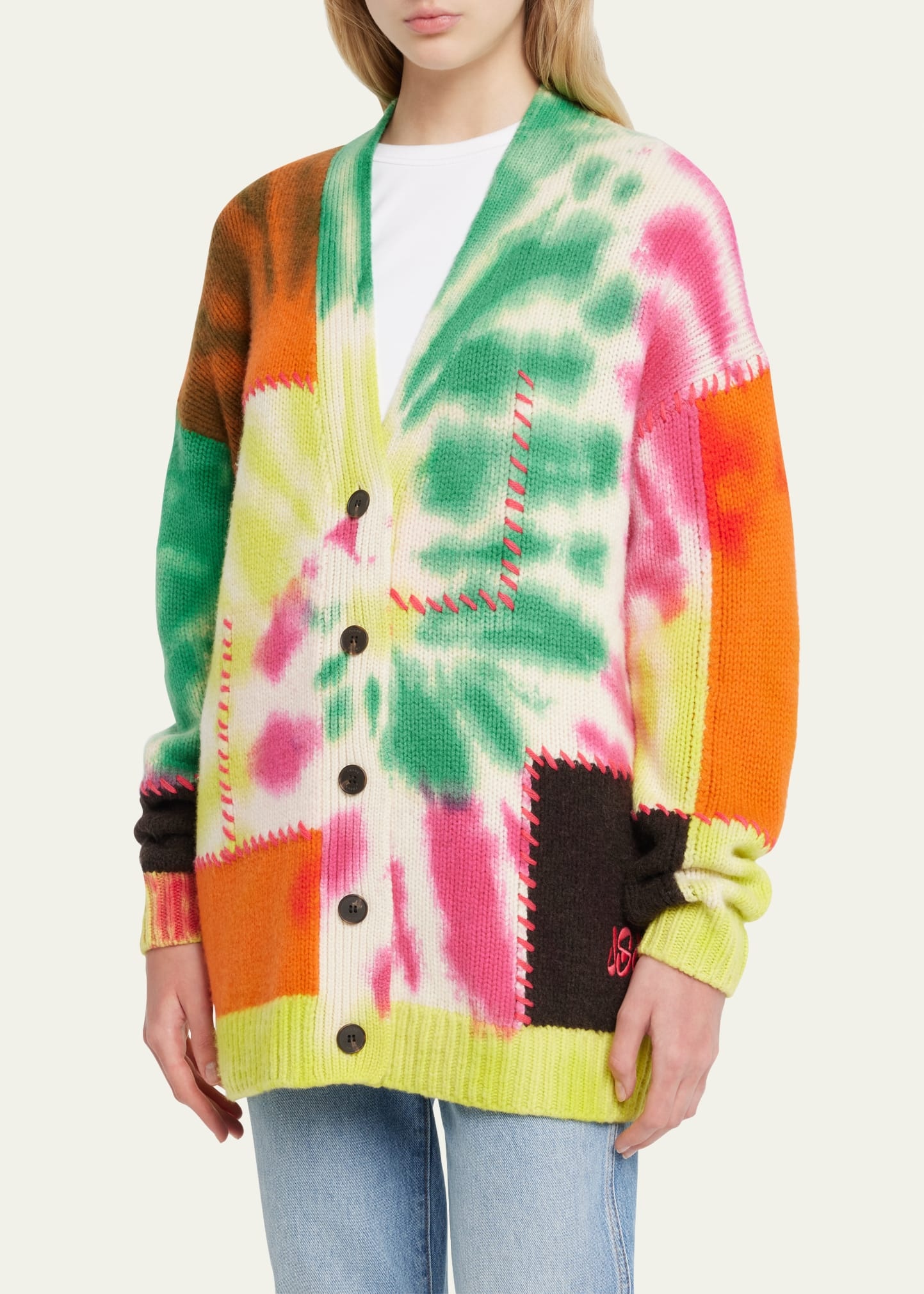 Tie-Dye Cashmere Cardigan - 3