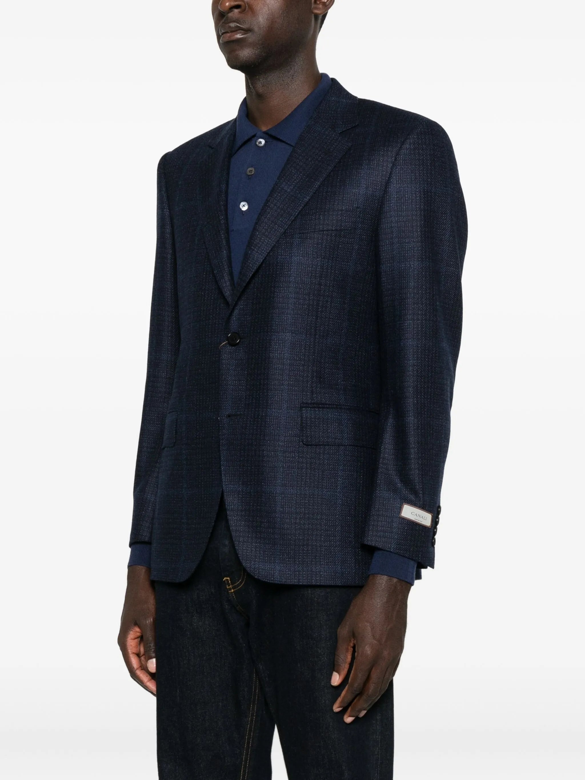 Canali Checked Single-breasted Blazer - 4
