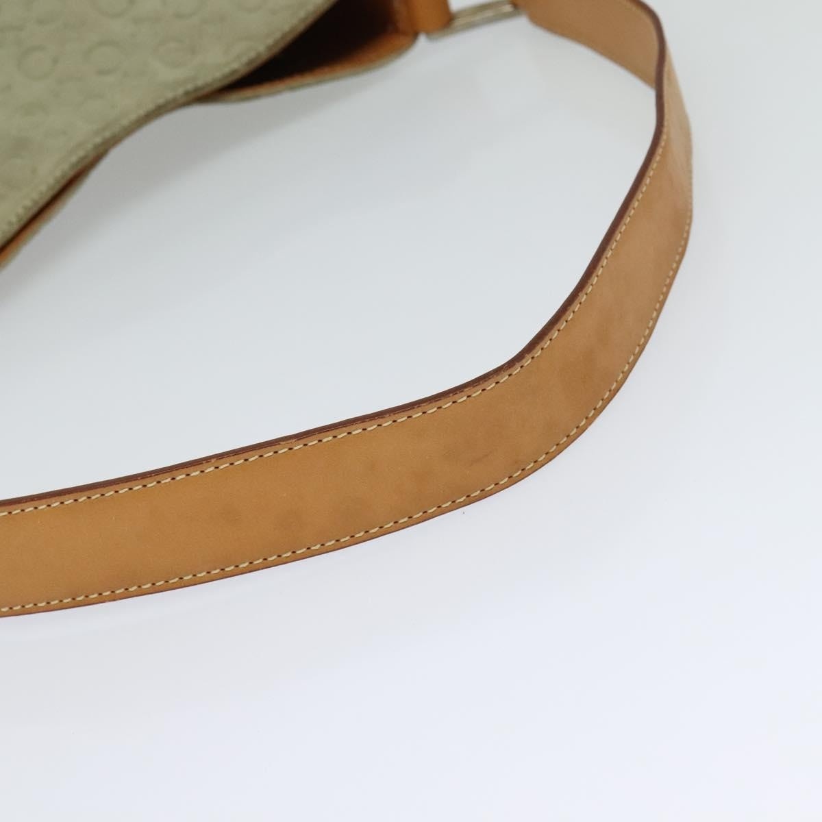 CELINE C Macadam Canvas Shoulder Bag Suede Gray - 7