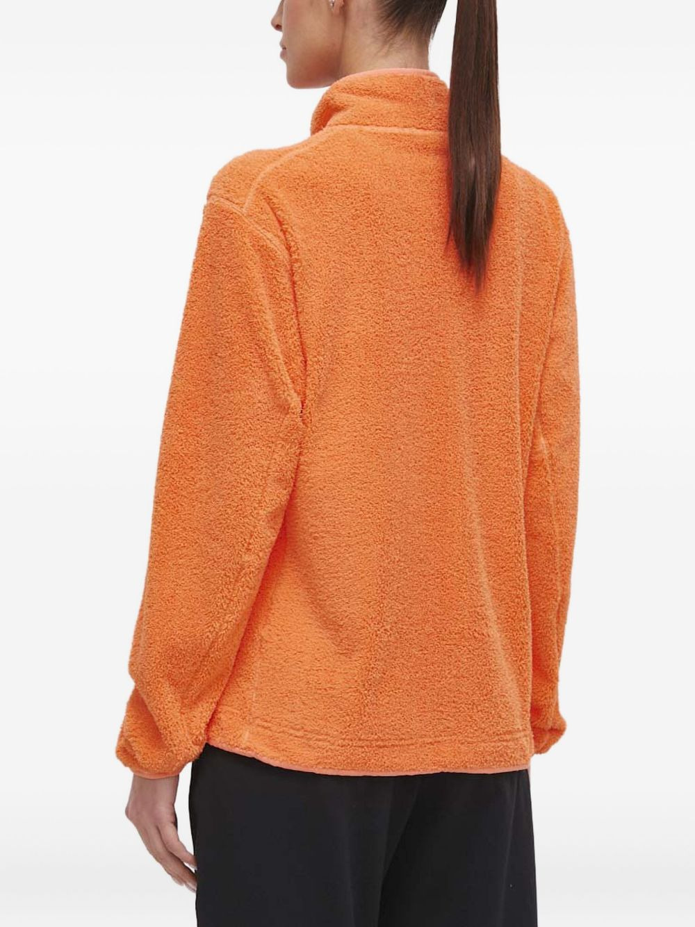 embroidered-logo fleece sweatshirt - 3