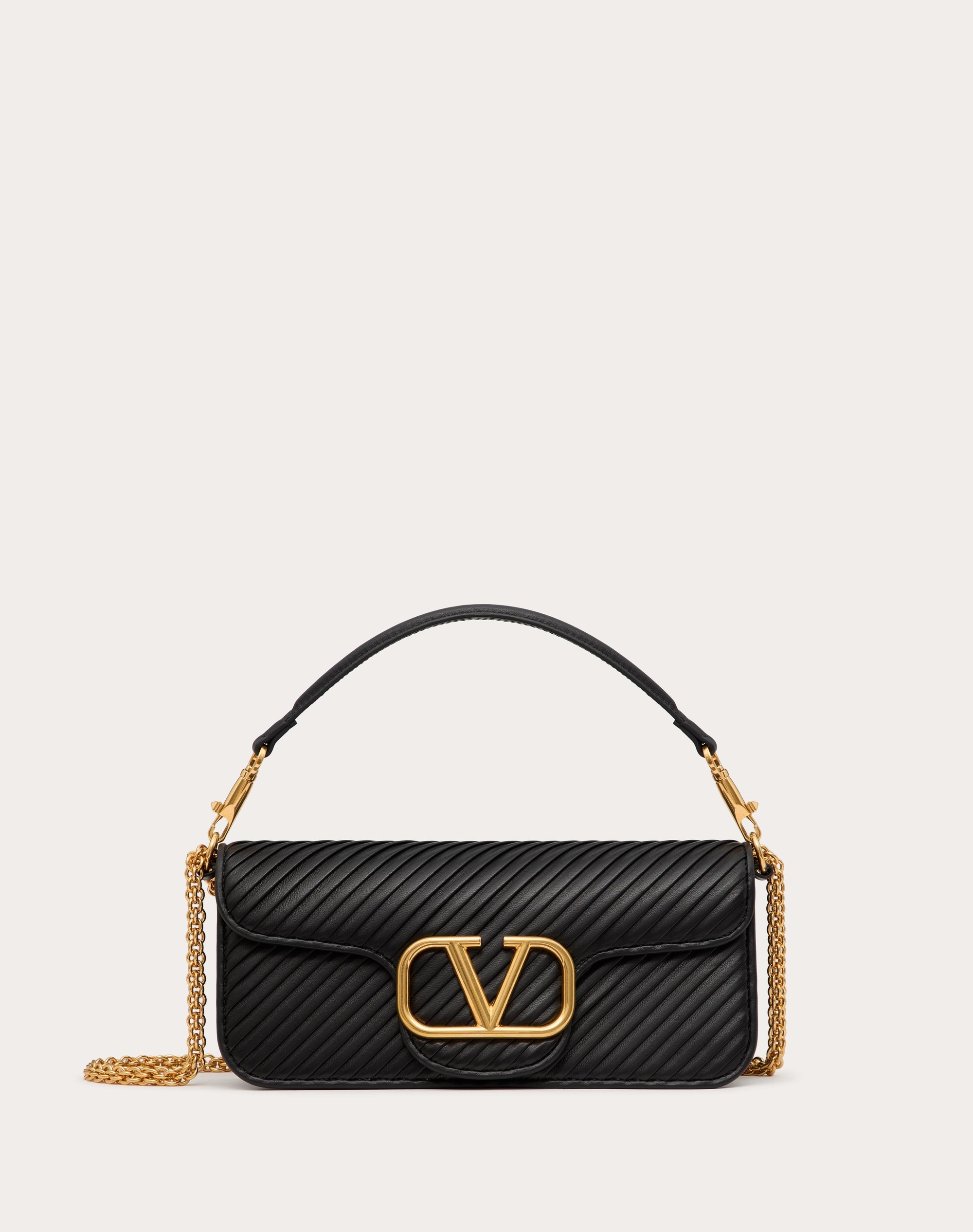 VALENTINO GARAVANI LOCÒ SHOULDER BAG IN PLEATED NAPPA - 1