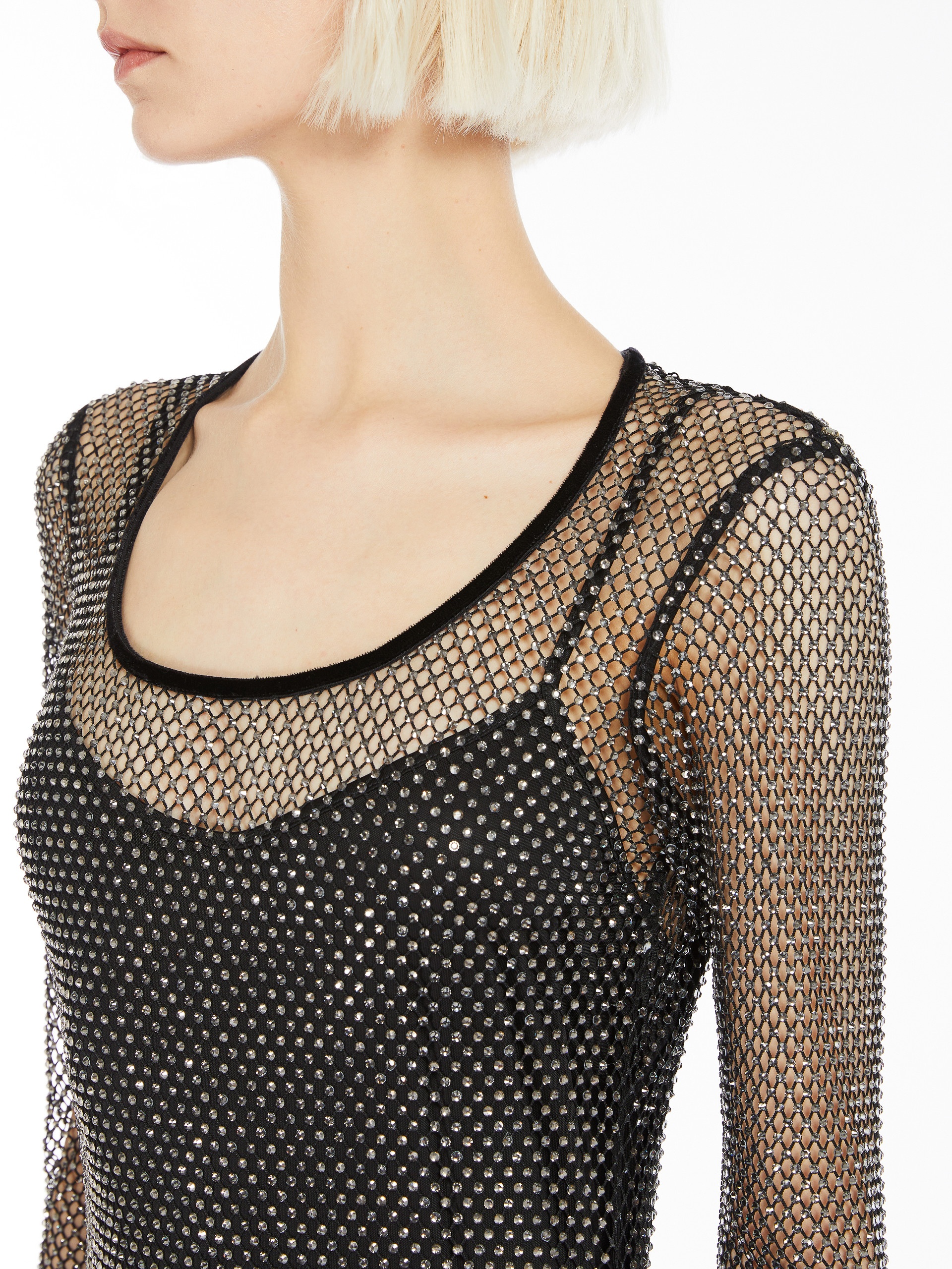 CINESE Rhinestone tulle dress - 5