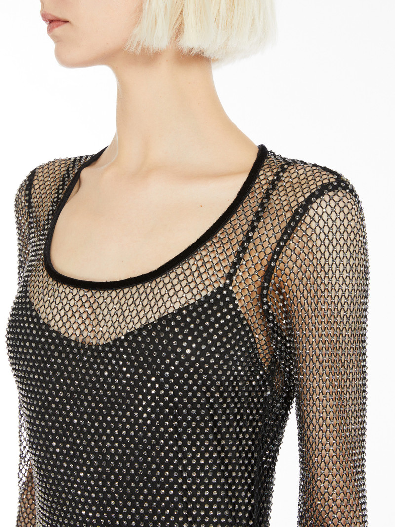 CINESE Rhinestone tulle dress 5