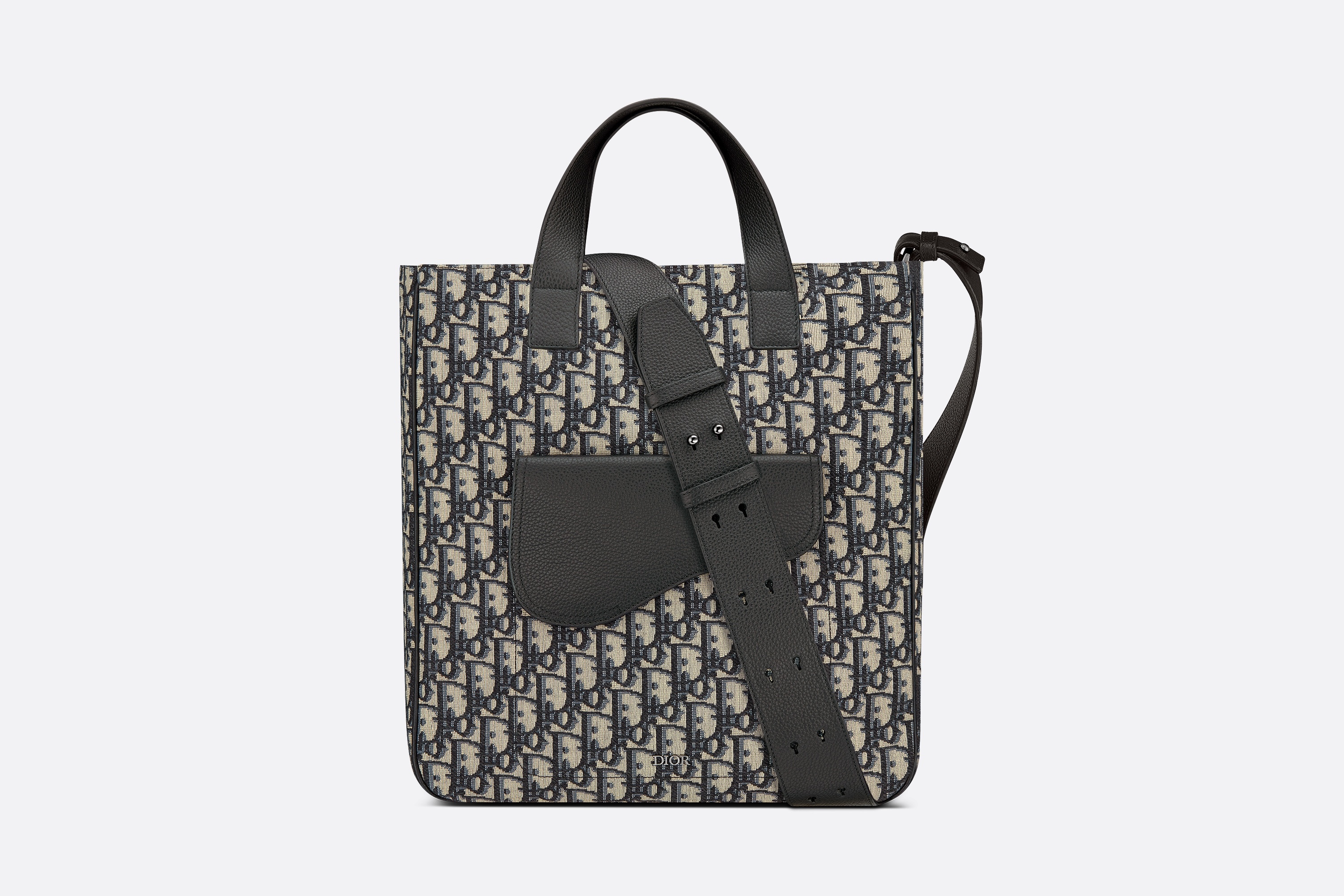 Saddle Tote Bag with Shoulder Strap - 1