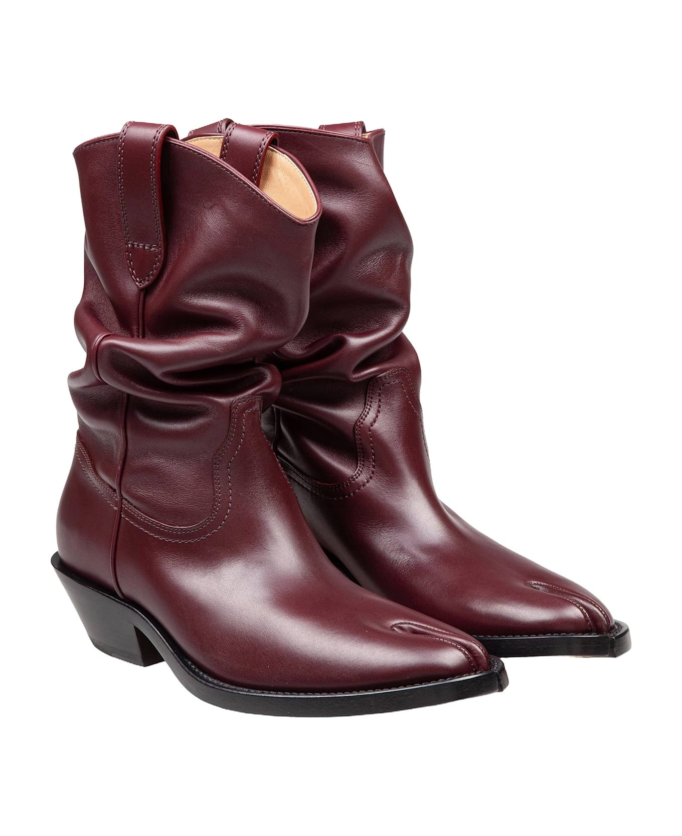 Tabi Texan Boot In Leather Color Bordeaux - 2