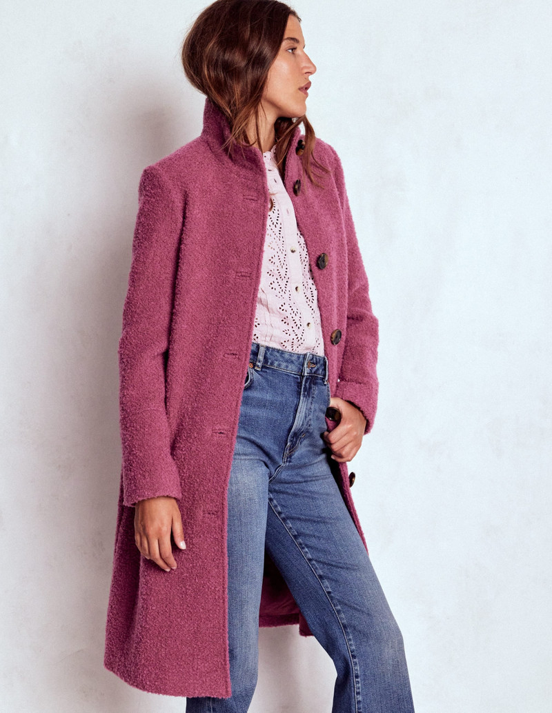 Funnel Neck Coat-Pink Heather 6