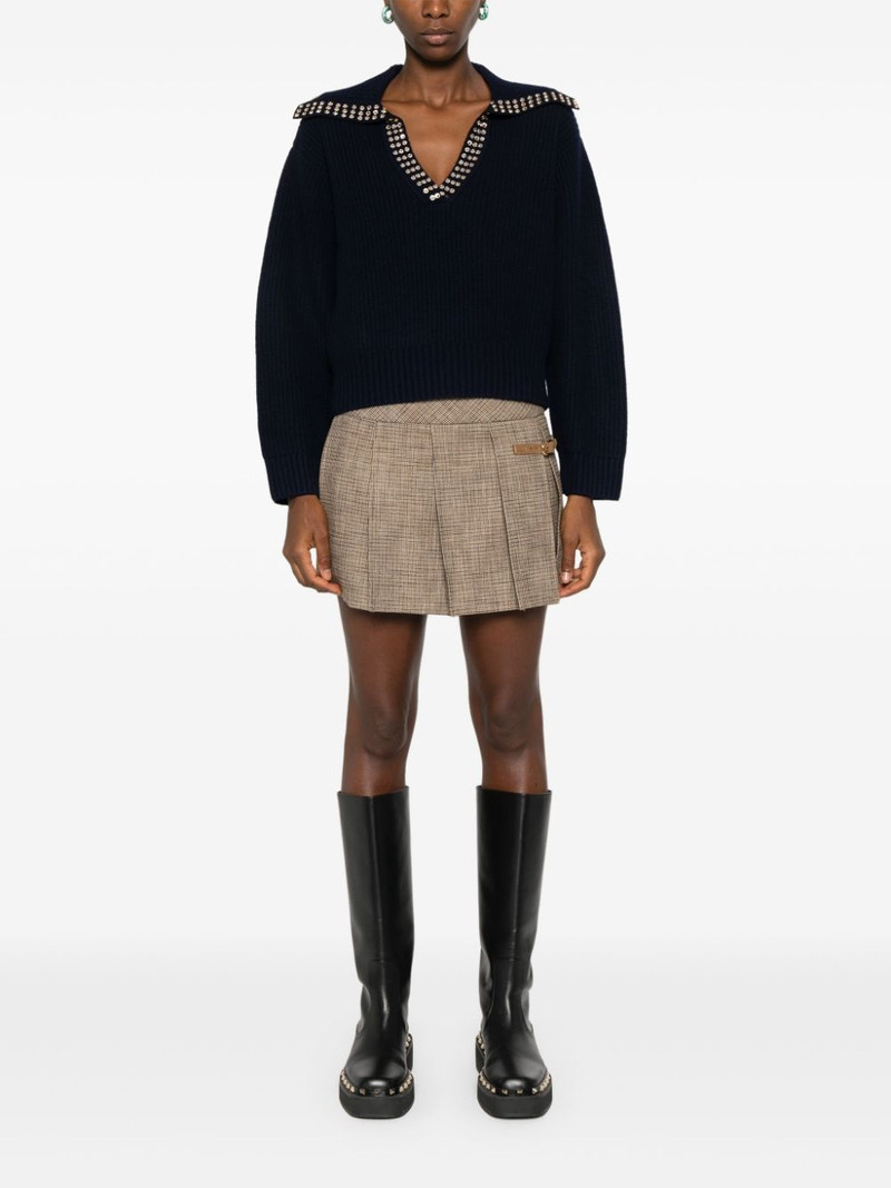 Sandro crystal-embellished wool jumper outlook