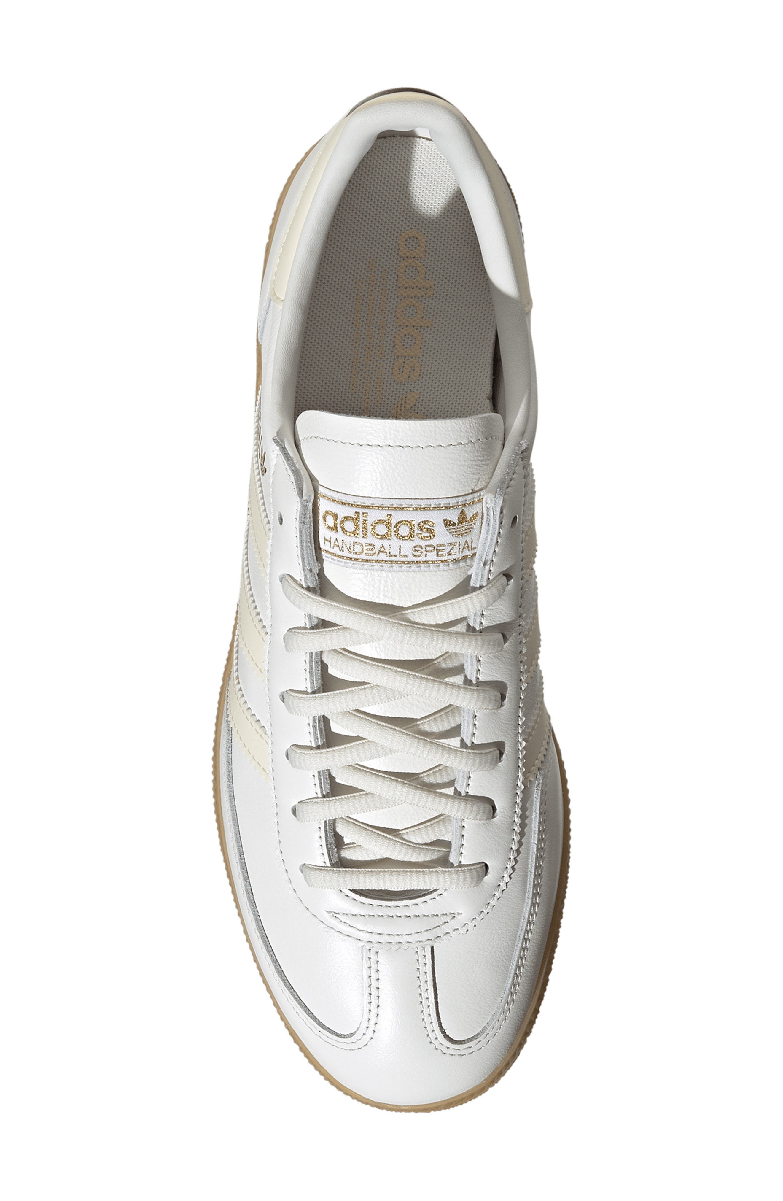 adidas Gender Inclusive Handball Spezial Sneaker in White/Wonder White/Gum at Nordstrom - 4