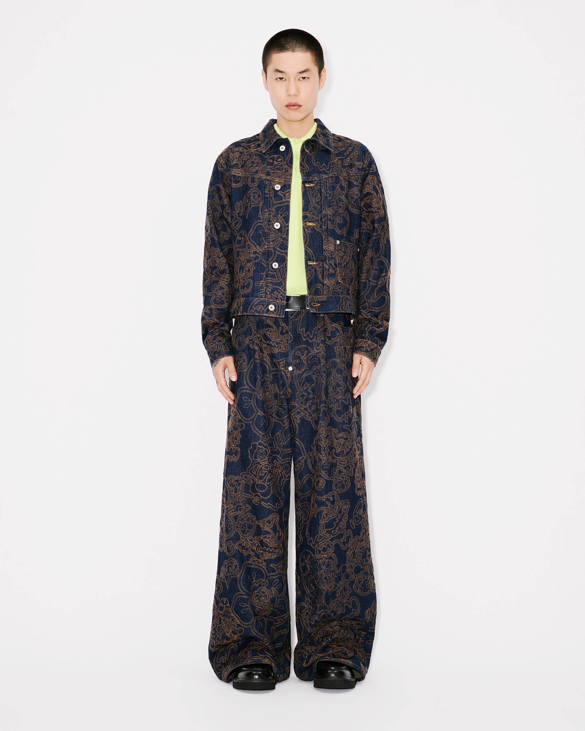 'KENZO by Verdy' embroidered buggy jeans in japanese denim - 5