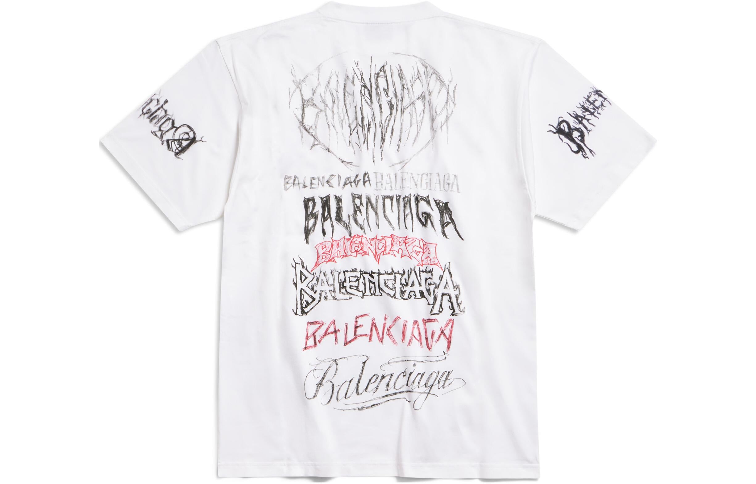 Balenciaga Diy Metal T-shirt 'White Black Red' 641675TPVO29065 - 2