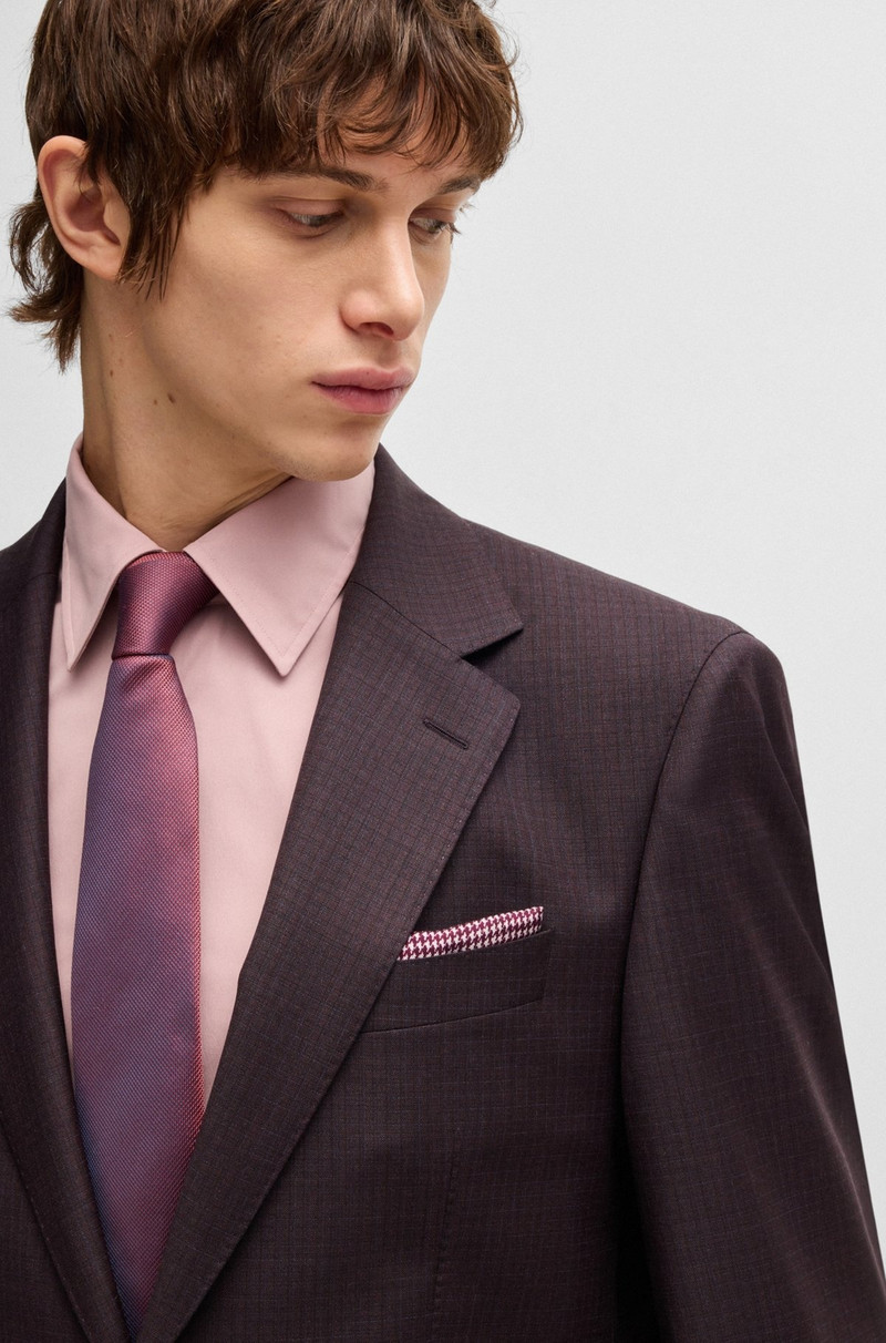 BOSS POCKET SQUARE IN PURE SILK WITH DOUBLE PRINT outlook