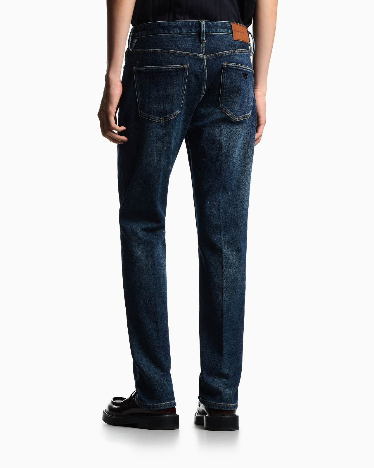 ASV J75 SLIM-FIT JEANS IN STONE-WASHED BRUSHED STRETCH DENIM - 3