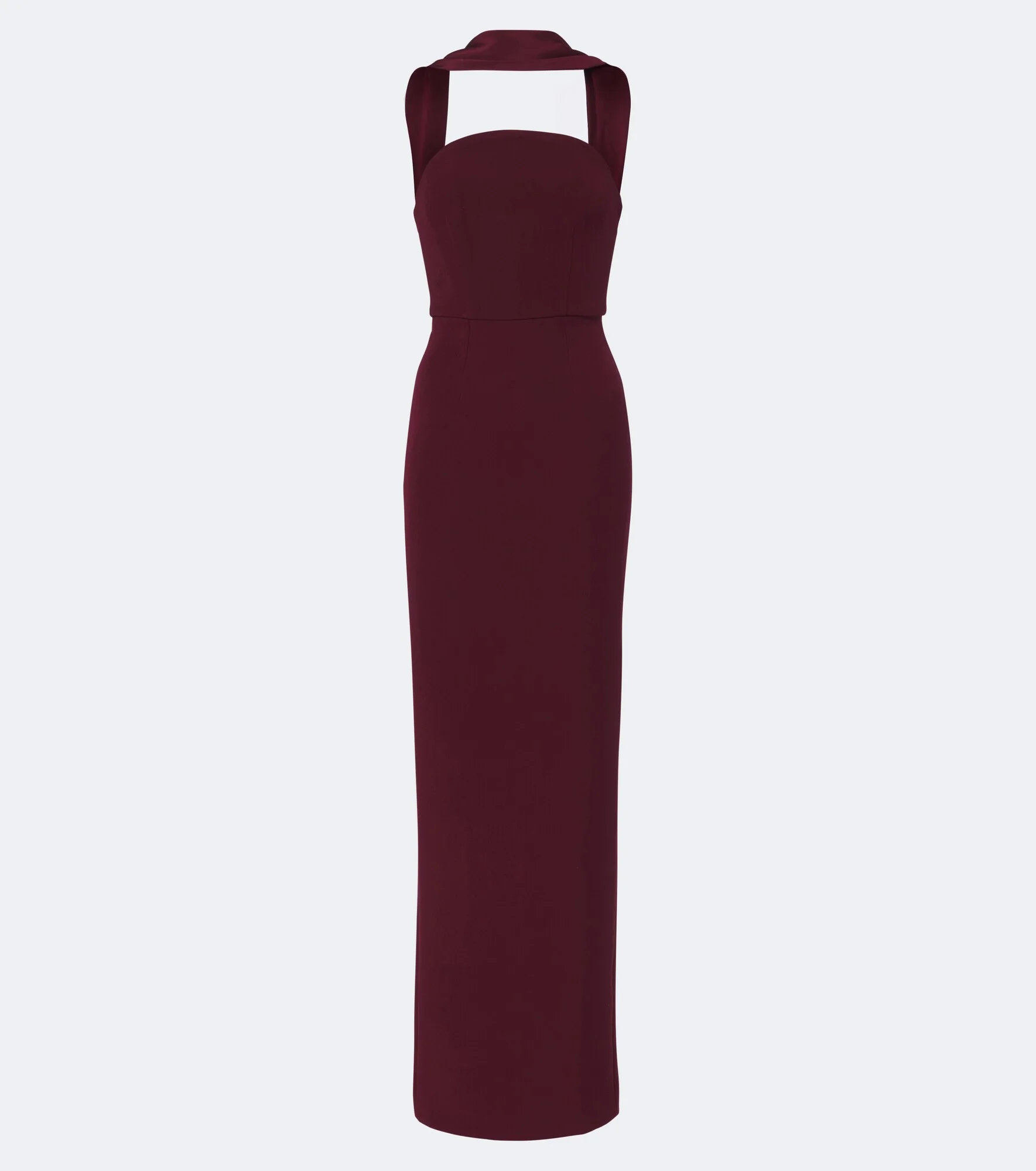 Scarf-detail bustier gown - 1
