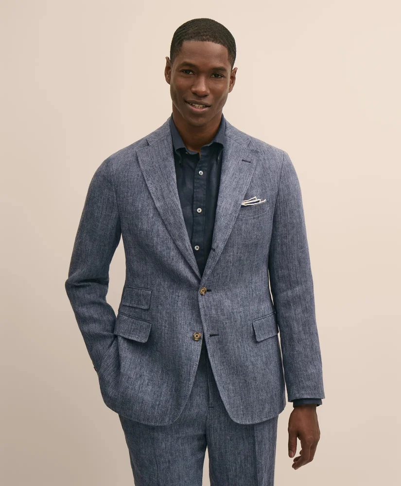 Classic Fit Linen Twill Suit Jacket - 1