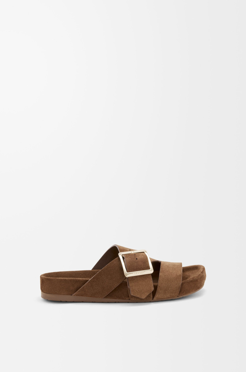 Ease Buckle slide in suede 1