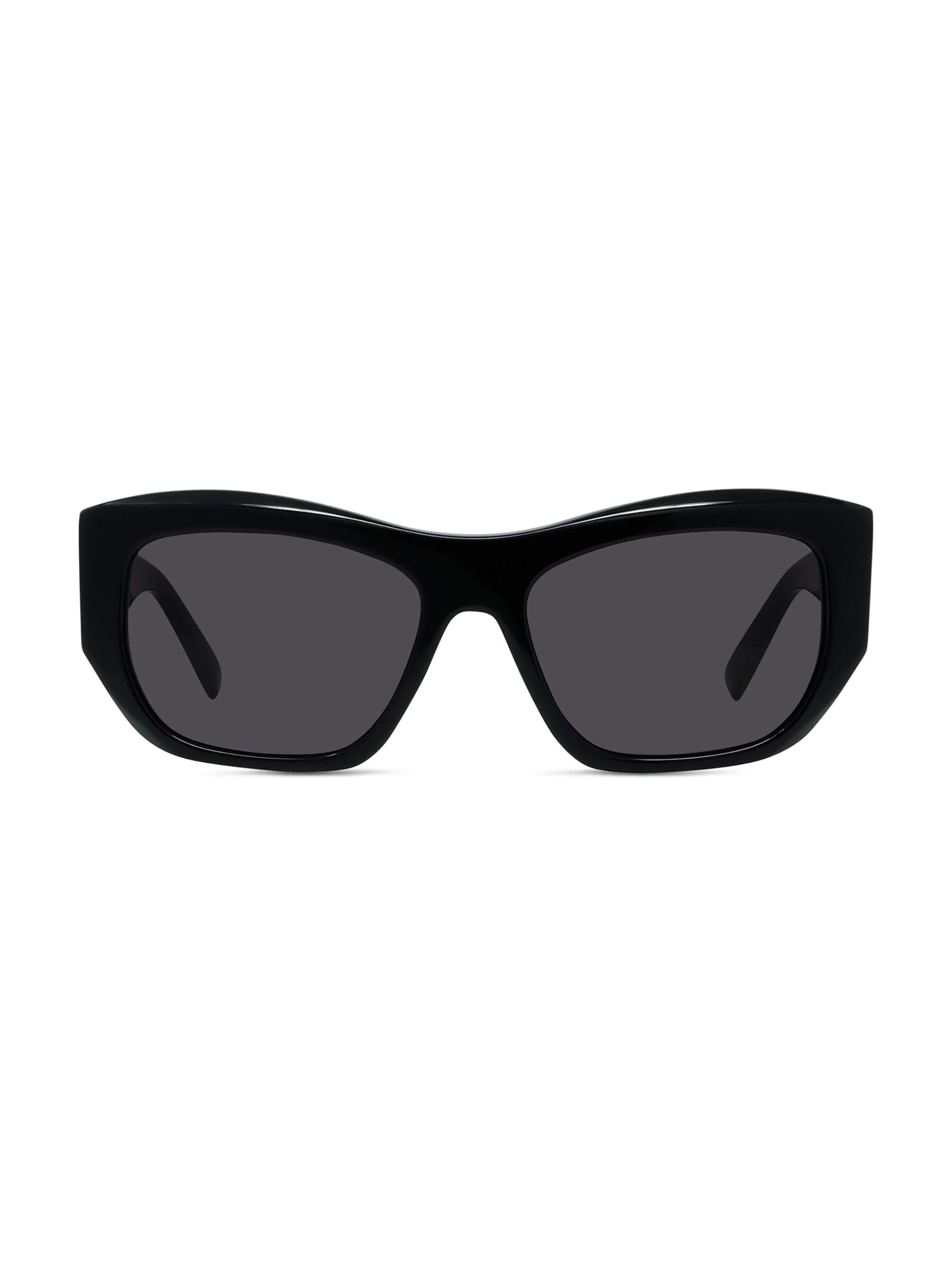 Women's GV Day 54MM Geometric Sunglasses - Shiny Black Smoke - 1