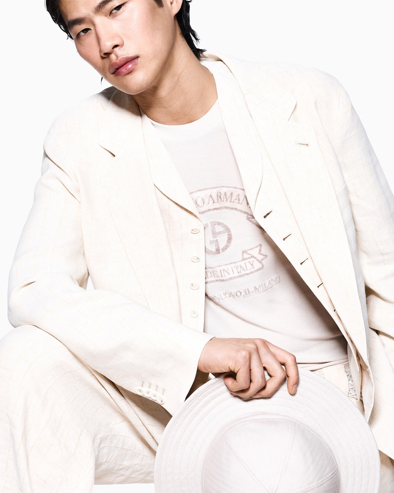 GIORGIO ARMANI JERSEY CREW-NECK T-SHIRT WITH LOGO outlook