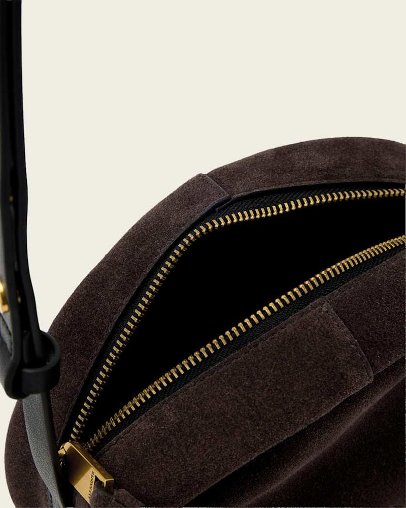 ALLSAINTS ROSALIE ARC LEATHER CROSSBODY BAG outlook