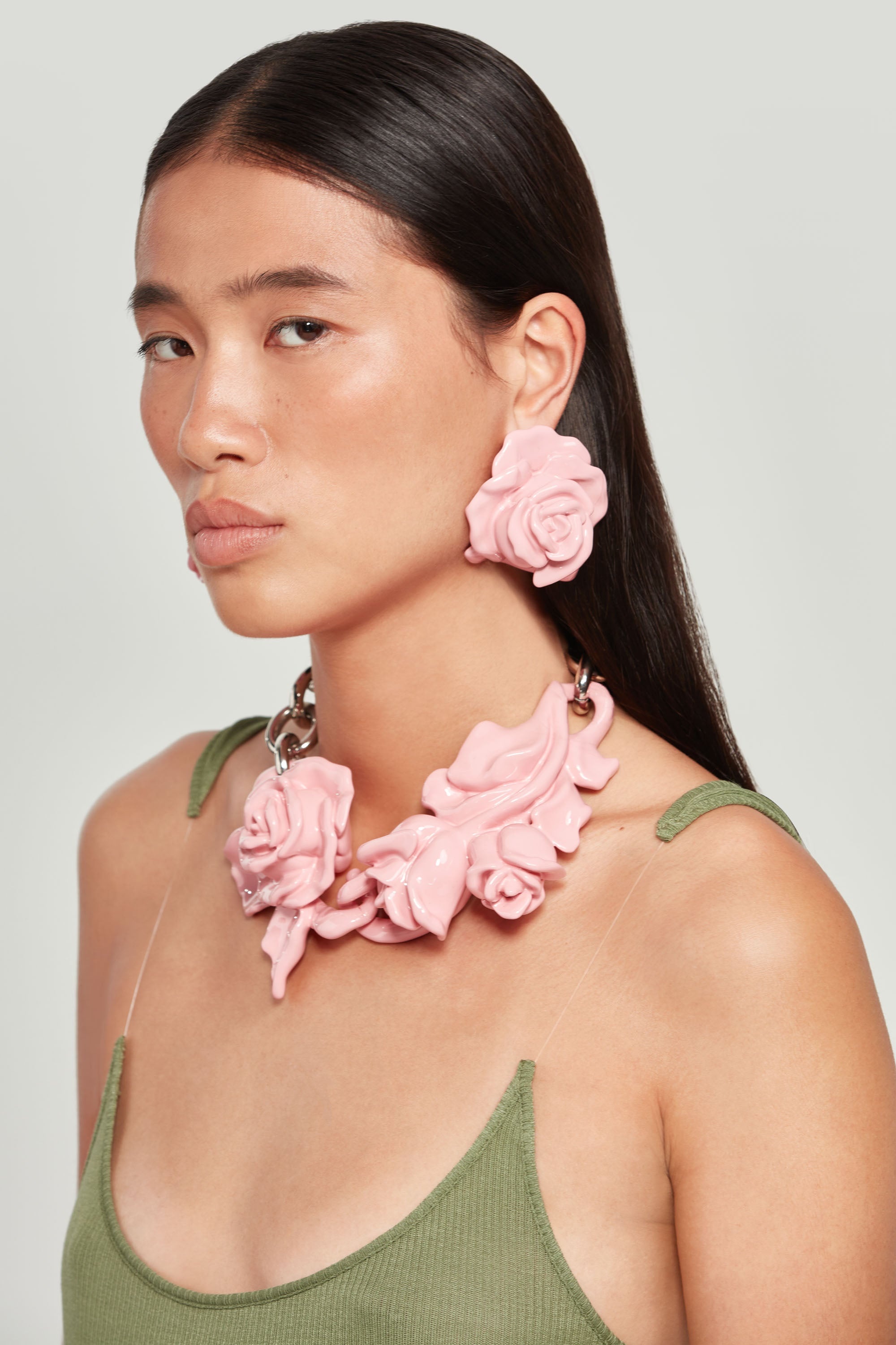 3D Rose Earrings - 2