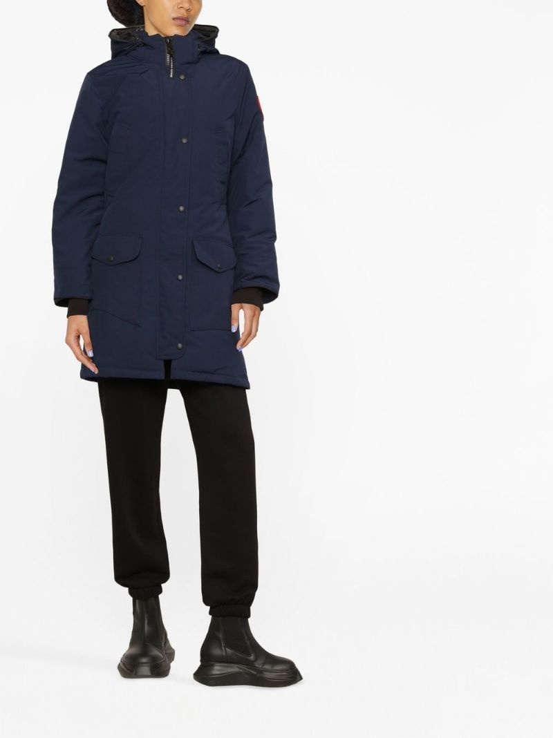 zip-up padded down coat - 2