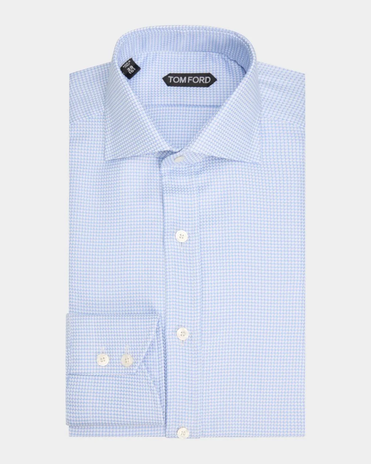 Men's Dogtooth Cotton Dress Shirt - 1