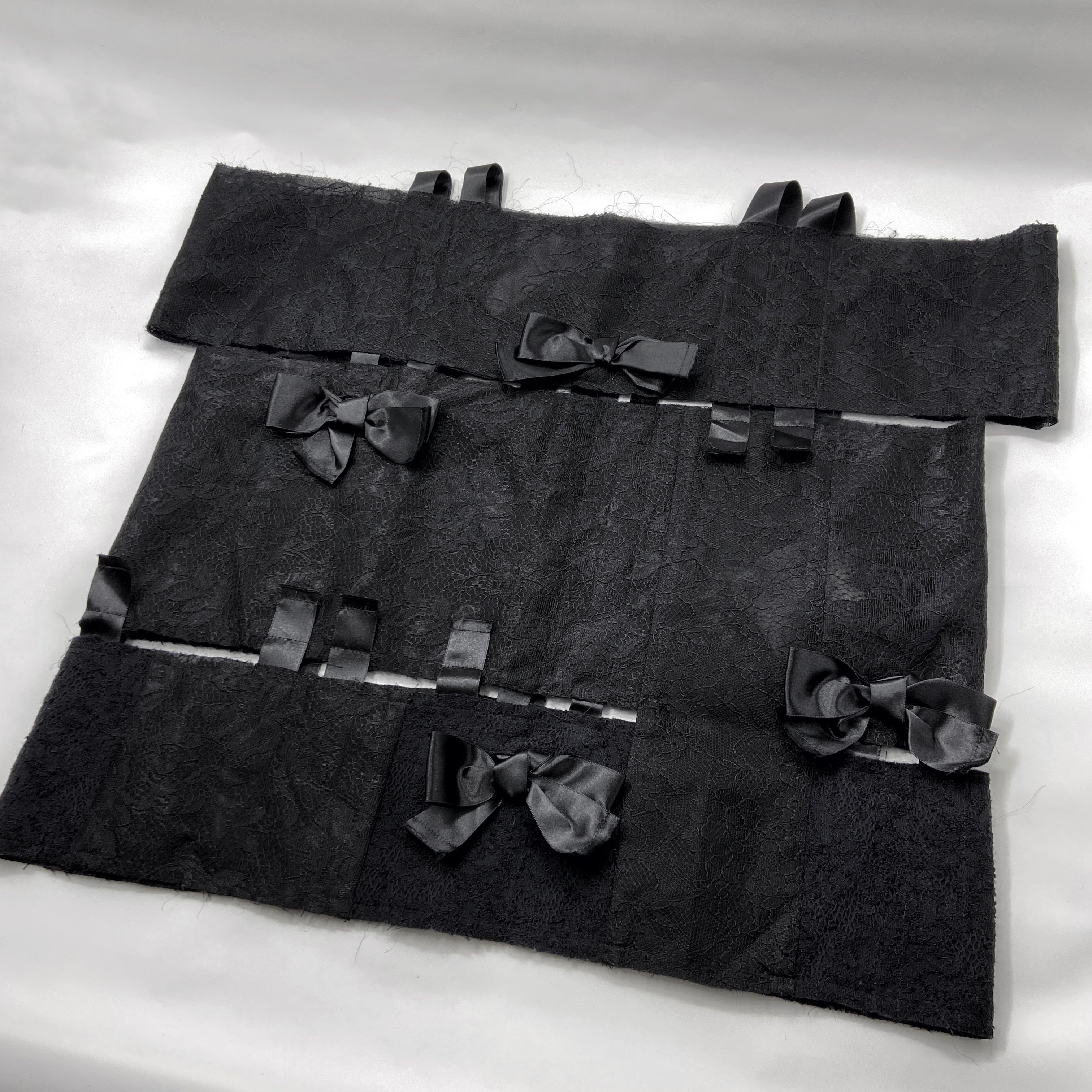 Comme des Garçons Fall 2015 Floral Lace top with Ribbons - 6