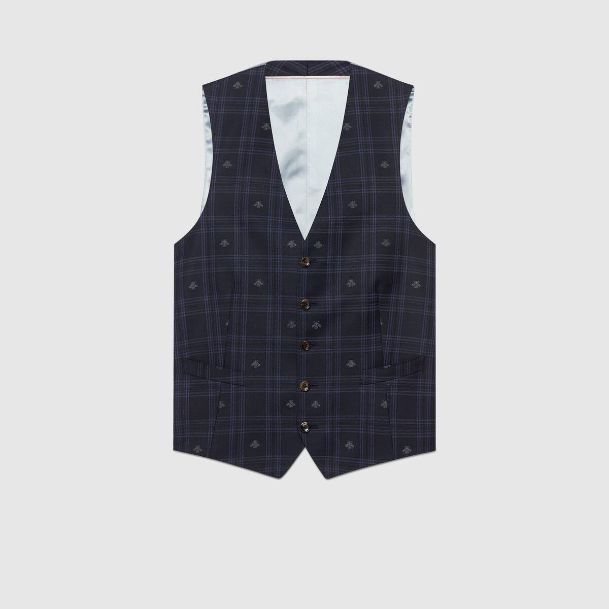 Bee check formal vest - 1