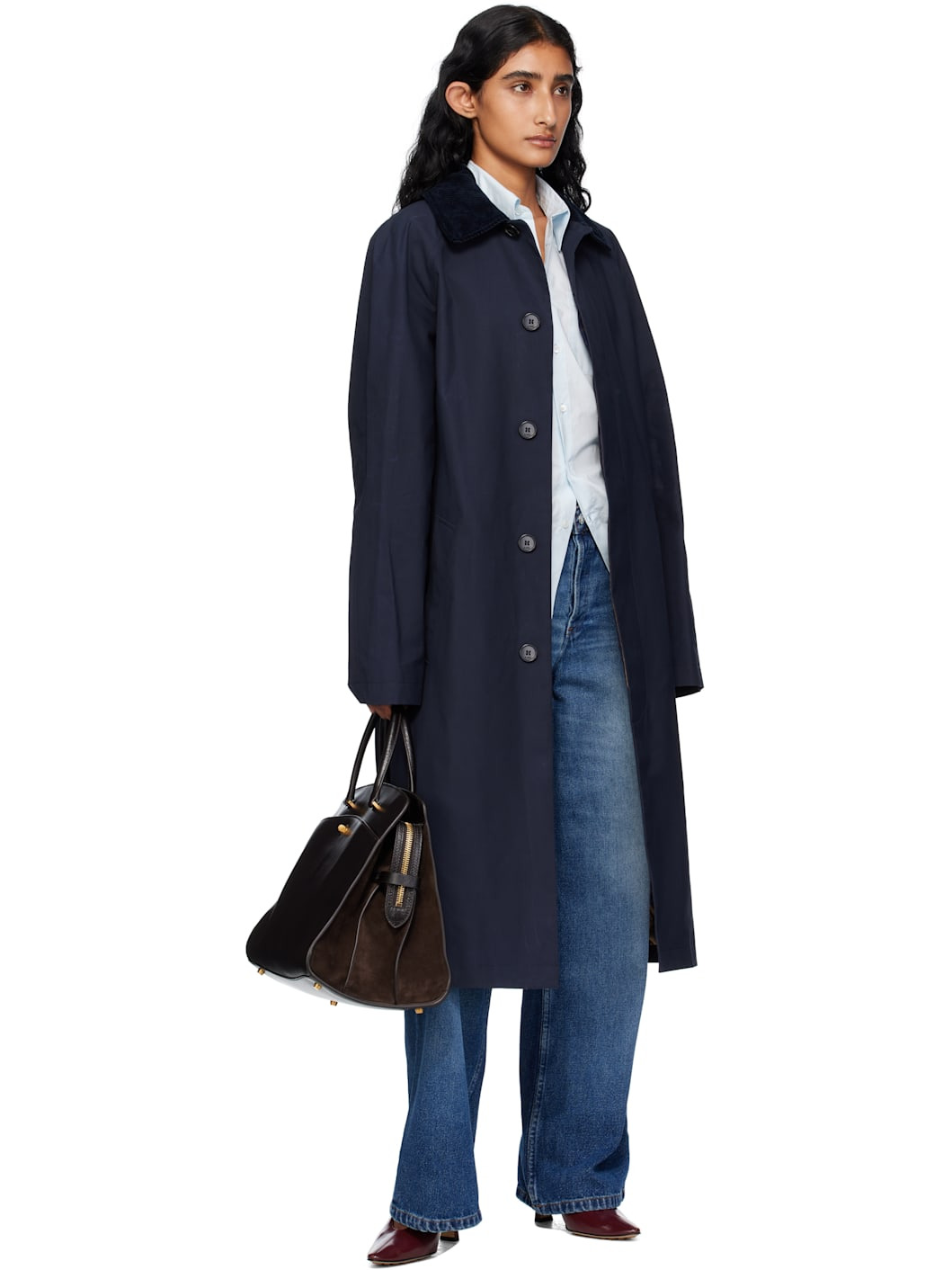 Navy Gaspard Mac Trench Coat - 4