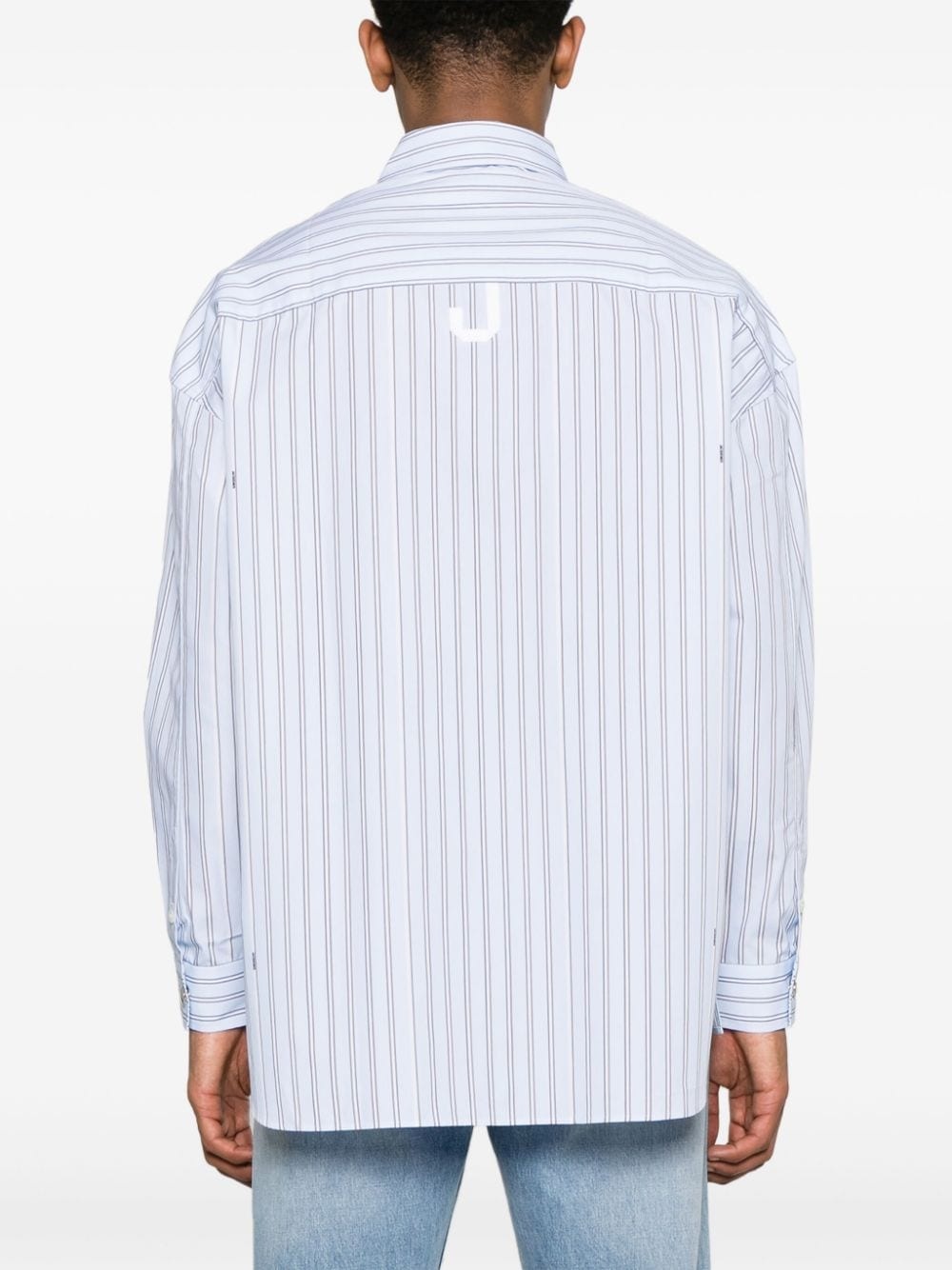 logo-studs striped shirt - 4