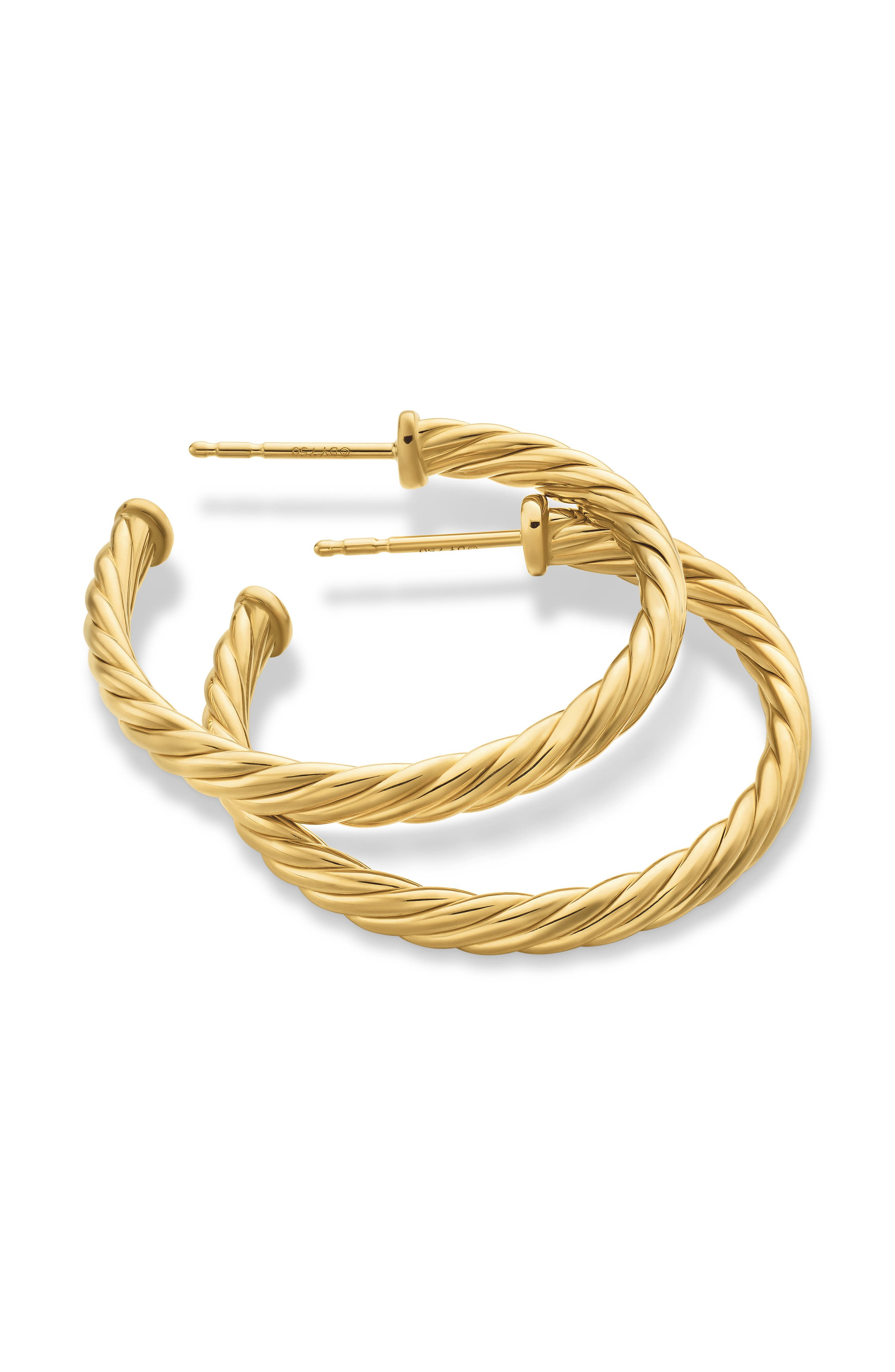 David Yurman Cable Loop Hoop Earrings in Gold at Nordstrom - 5