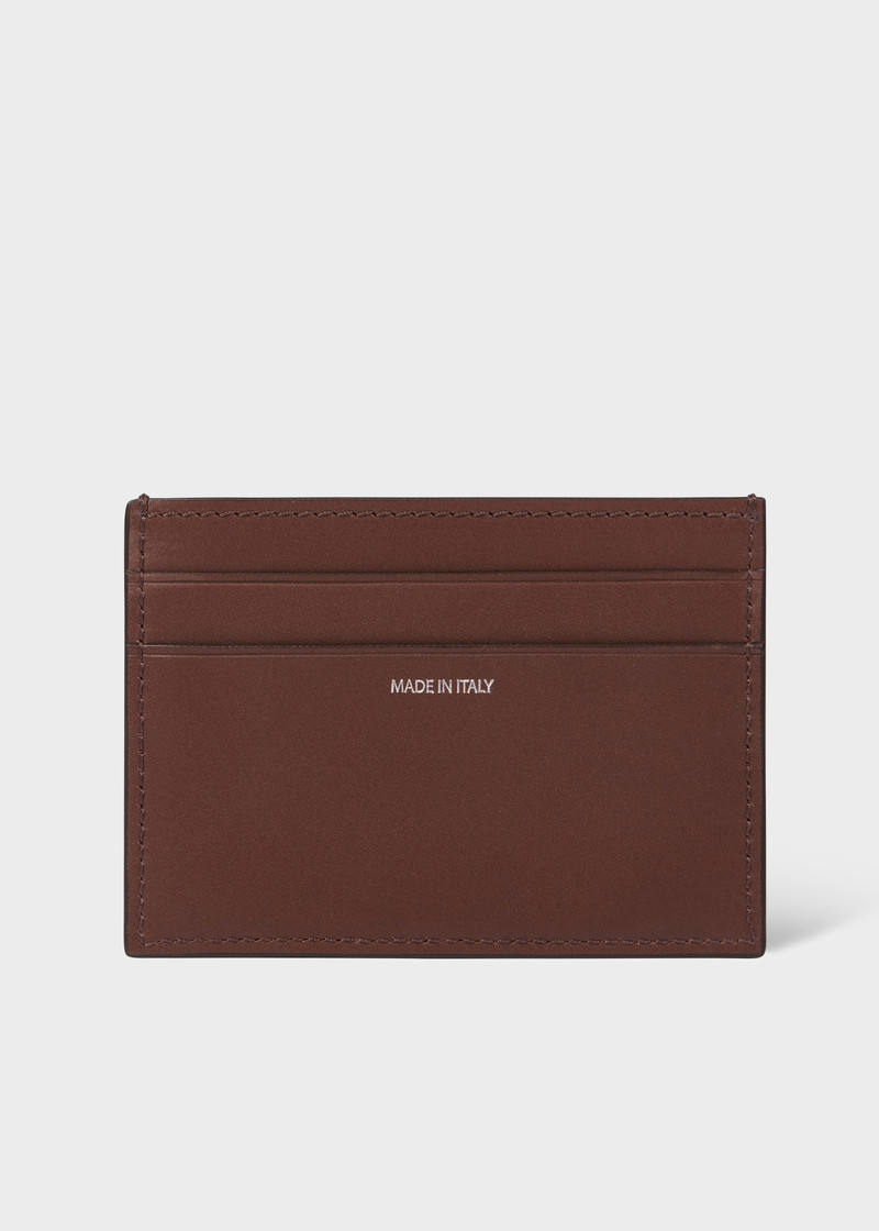 Paul Smith Dark Red Panel Leather Card Holder outlook