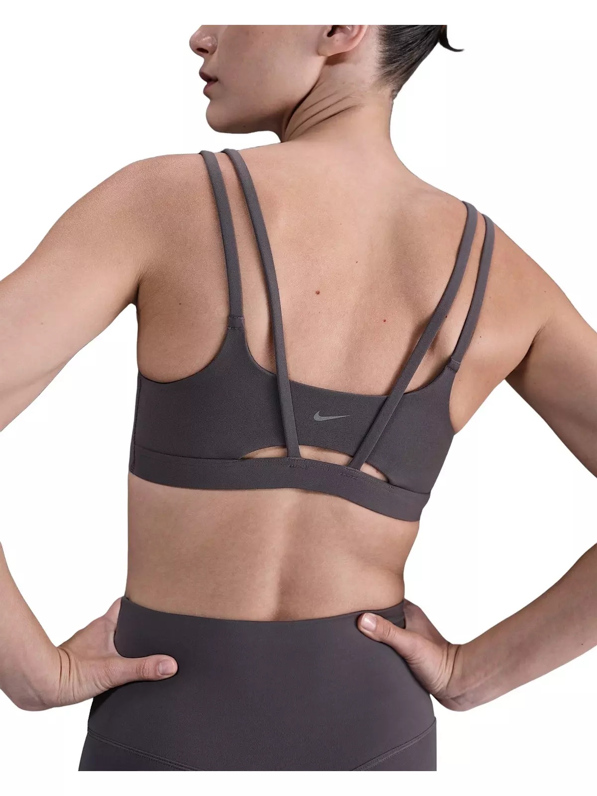 Women's Zenvy Strappy Light-Support Padded Sports Bra -Grey - 2