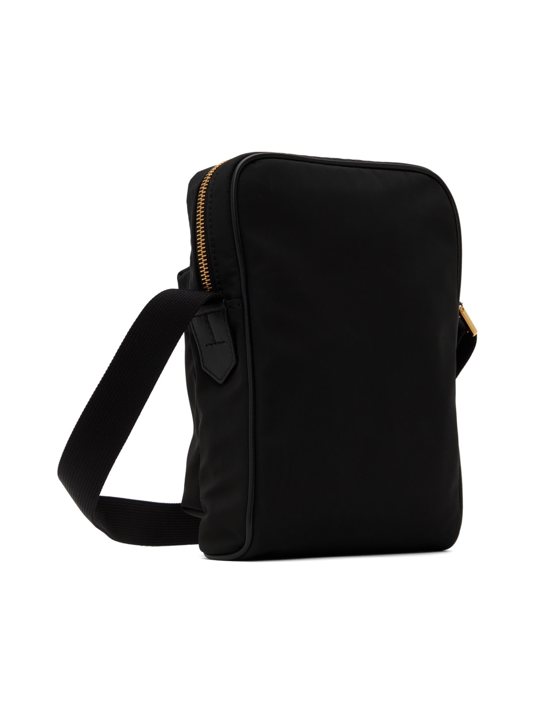Black Zip Messenger Bag - 3