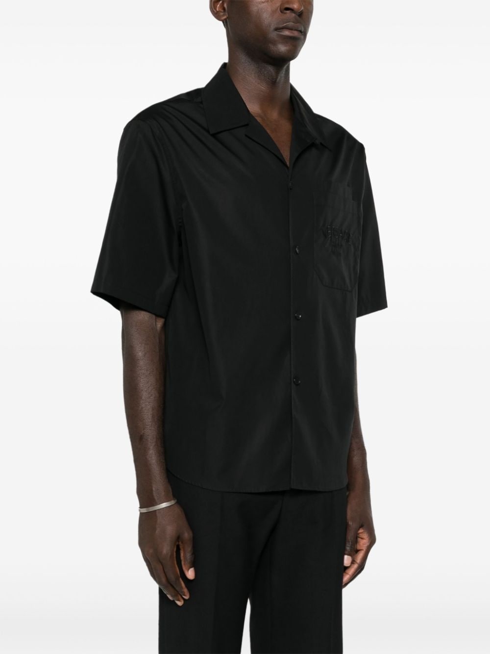 Barocco-print poplin shirt - 4