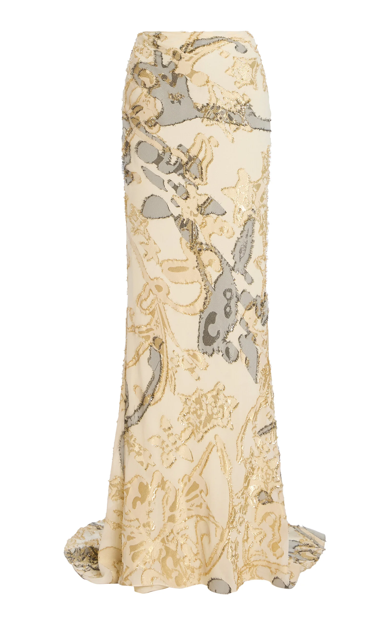 Gallery Skirt In Bias-Cut Fil Coupe Layered Silks print - 1