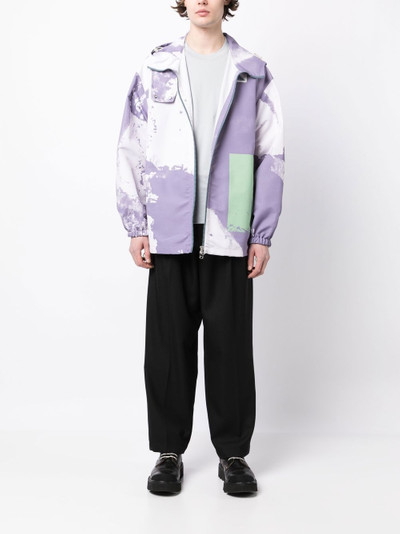 OAMC tie dye-print zip-up hooded jacket outlook