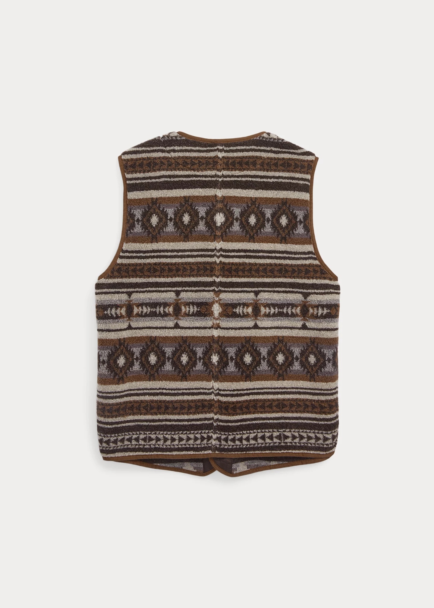 Jacquard Pile Fleece Vest - 2
