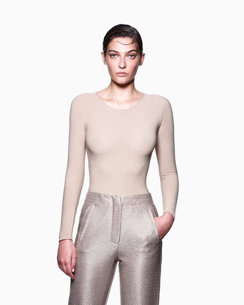 GIORGIO ARMANI LINKS-STITCH VISCOSE LONG-SLEEVED JUMPER outlook