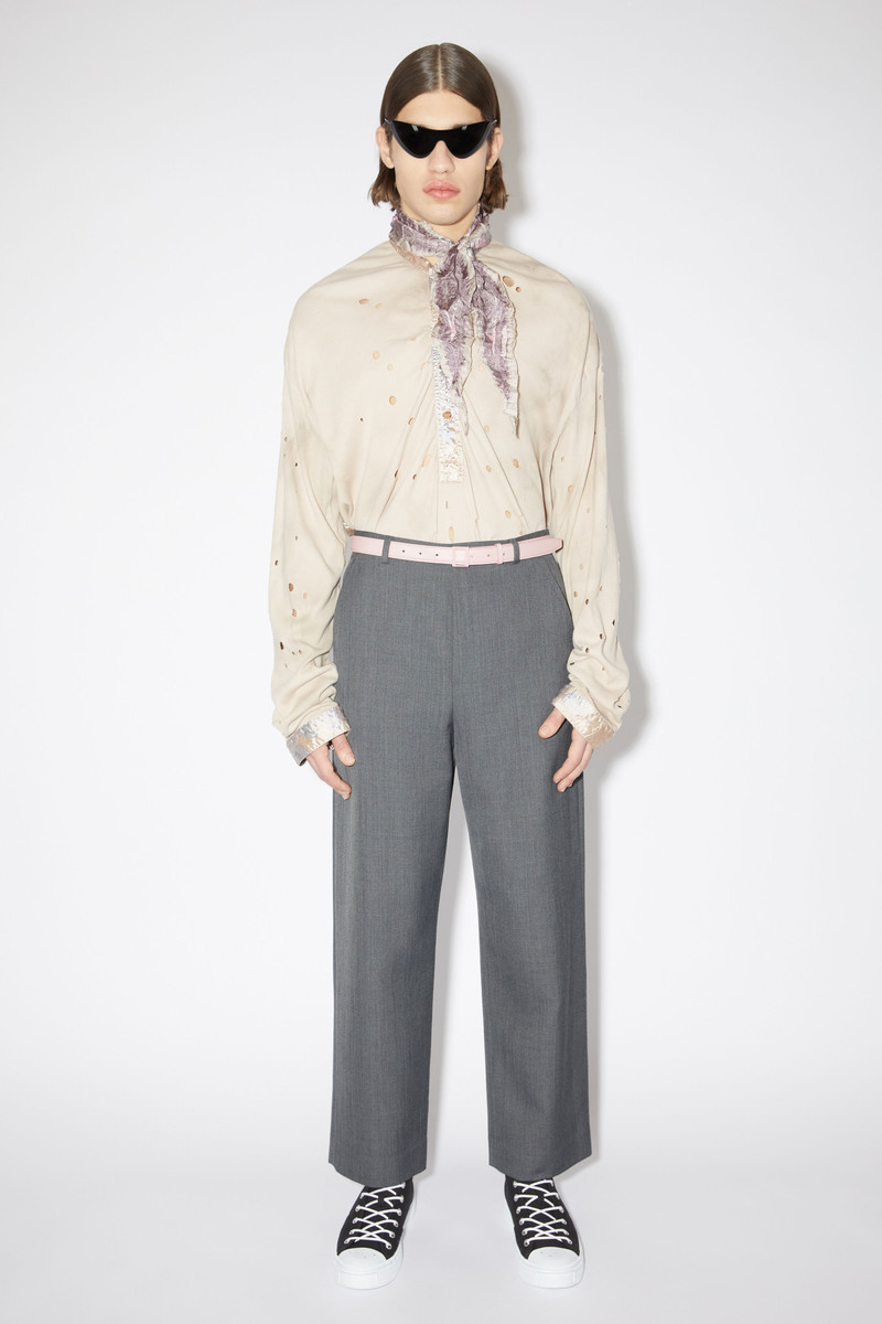 Leather buckle belt - Powder pink 3